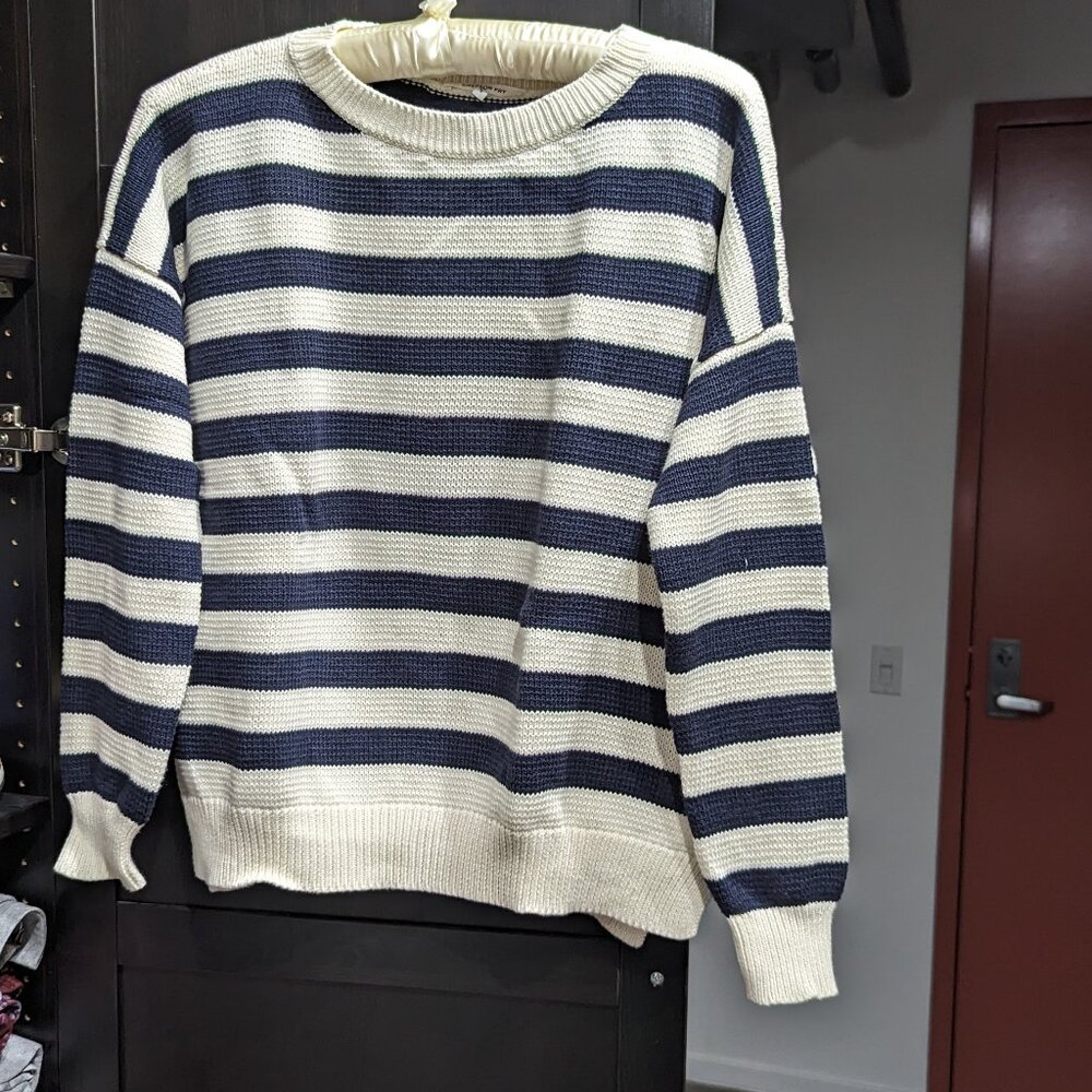 COPY - Emerson Fry Carolyn Sweater Navy Stripe (Small)